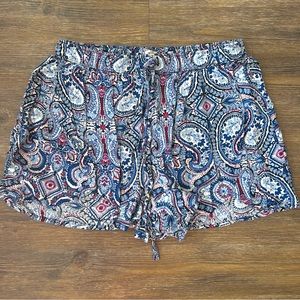 Paisley Print Shorts
